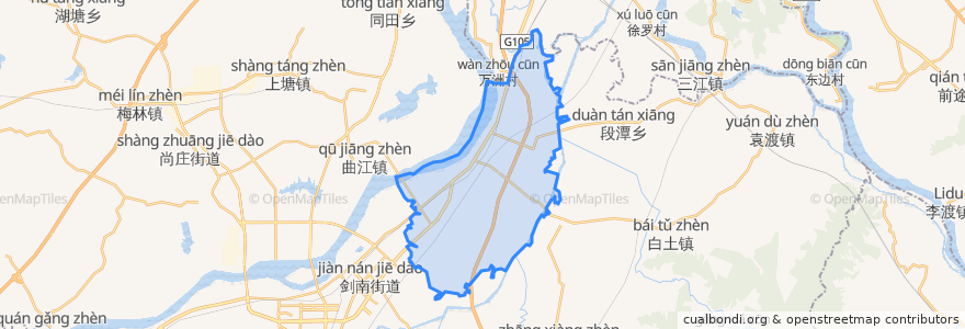 Mapa de ubicacion de 小港镇.