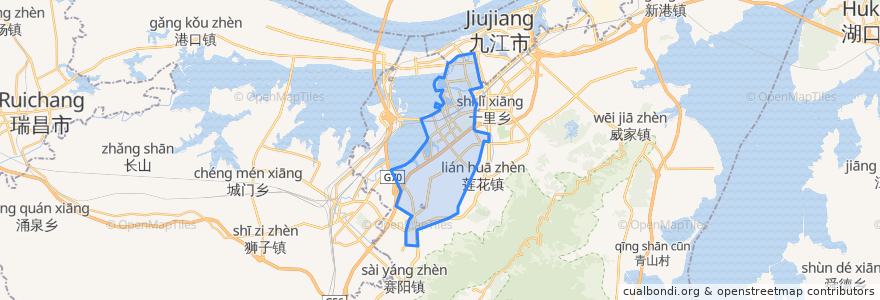 Mapa de ubicacion de Xiangyang Subdistrict.