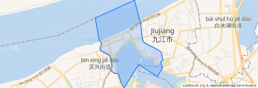 Mapa de ubicacion de 湓浦街道.