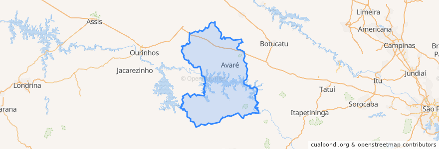 Mapa de ubicacion de Região Imediata de Avaré.