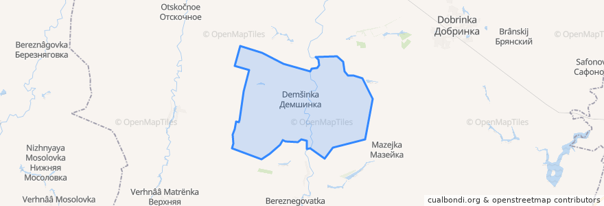 Mapa de ubicacion de Демшинский сельсовет.