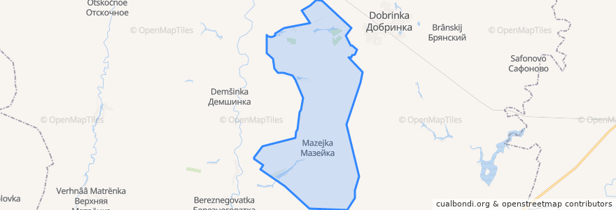 Mapa de ubicacion de Мазейский сельсовет.