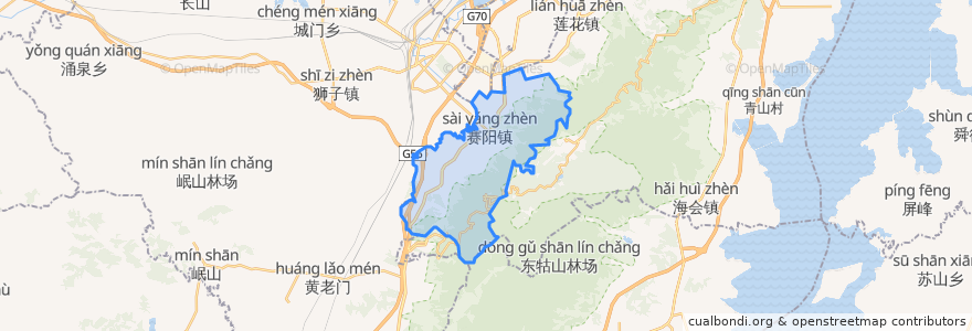 Mapa de ubicacion de 赛阳镇.