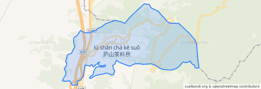 Mapa de ubicacion de 庐山茶科所.