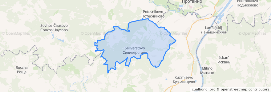 Mapa de ubicacion de сельское поселение Село Некрасово.