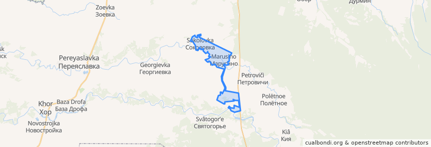 Mapa de ubicacion de Марусинское сельское поселение.