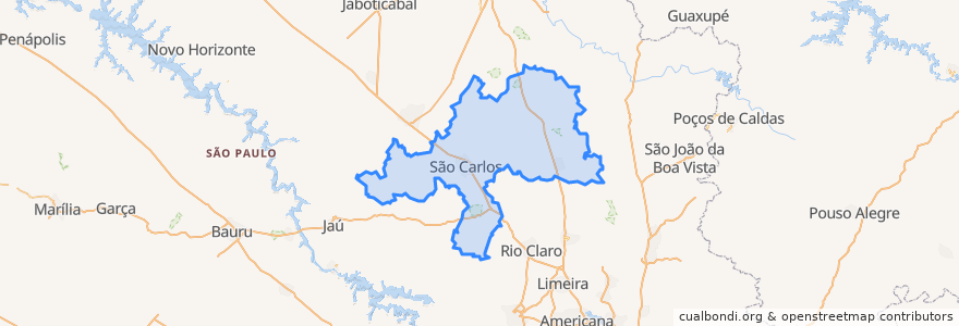 Mapa de ubicacion de Região Imediata de São Carlos.