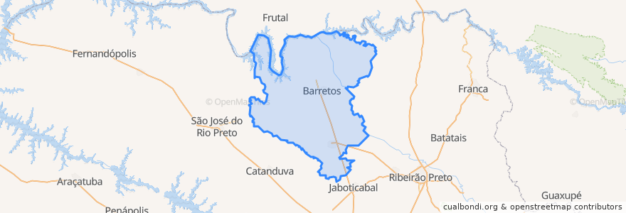 Mapa de ubicacion de Região Imediata de Barretos.