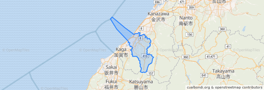 Mapa de ubicacion de 小松市.