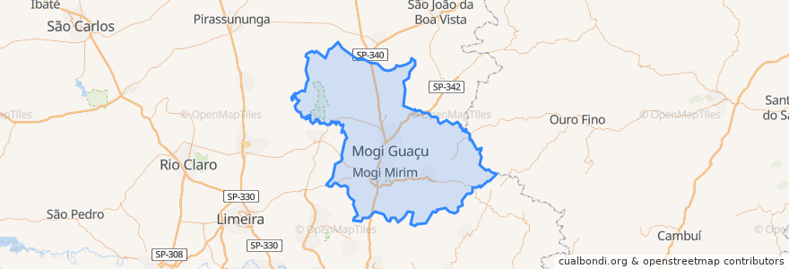 Mapa de ubicacion de Região Imediata de Mogi Guaçu.
