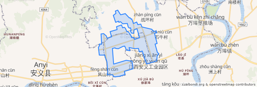 Mapa de ubicacion de 安义工业园区.