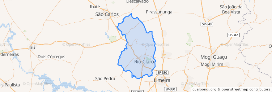 Mapa de ubicacion de Região Imediata de Rio Claro.