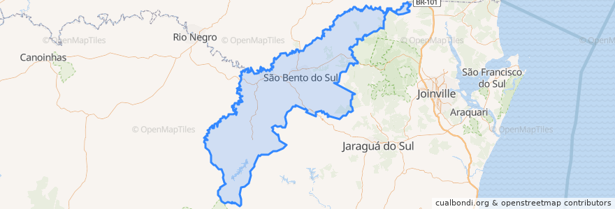 Mapa de ubicacion de Região Geográfica Imediata de São Bento do Sul-Rio Negrinho.