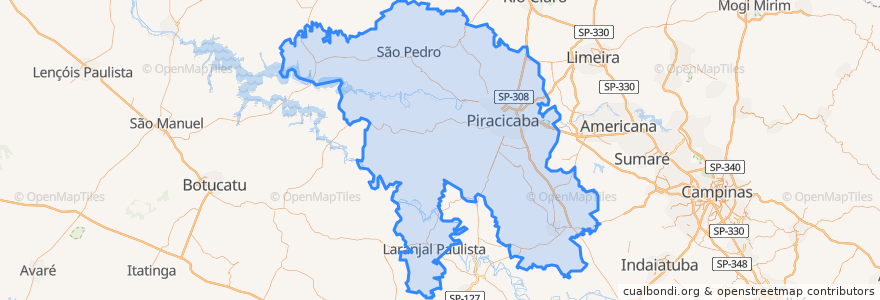 Mapa de ubicacion de Região Imediata de Piracicaba.