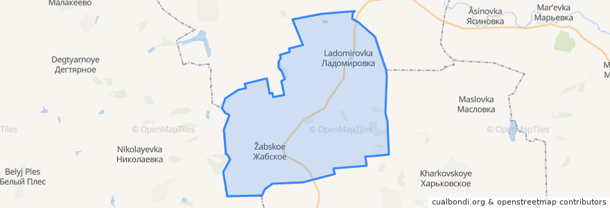 Mapa de ubicacion de Ладомировское сельское поселение.