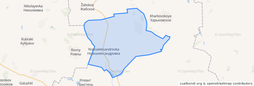 Mapa de ubicacion de Новоалександровское сельское поселение.