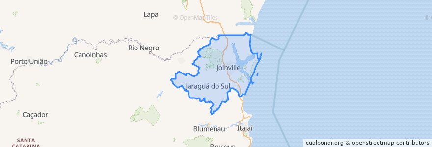 Mapa de ubicacion de Região Geográfica Imediata de Joinville.