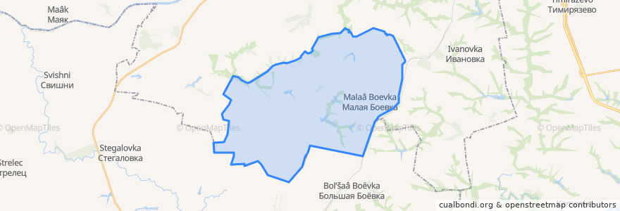 Mapa de ubicacion de Малобоевский сельсовет.