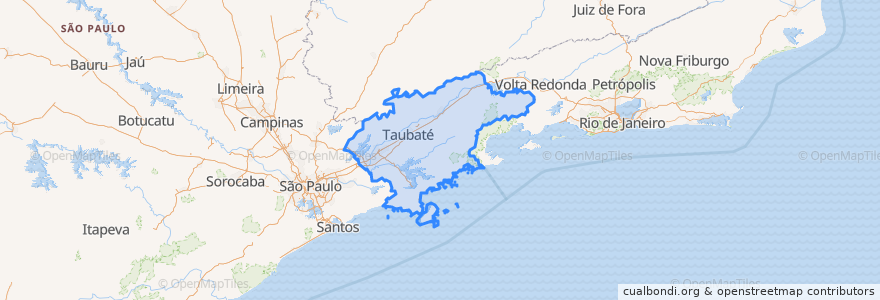 Mapa de ubicacion de Região Geográfica Intermediária de São José dos Campos.