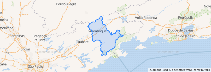 Mapa de ubicacion de Região Imediata de Guaratinguetá.