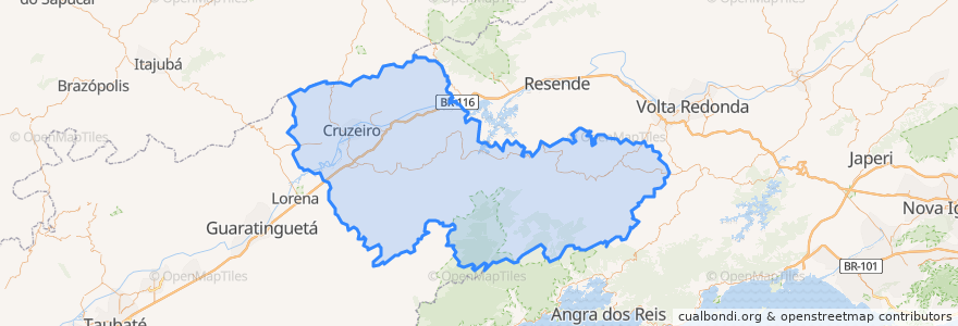 Mapa de ubicacion de Região Imediata de Cruzeiro.