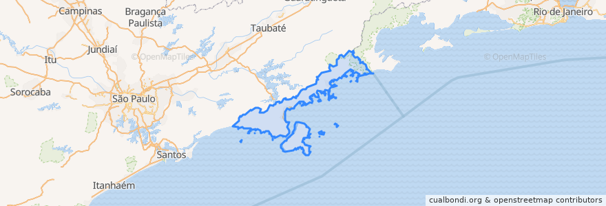 Mapa de ubicacion de Região Imediata de Caraguatatuba-Ubatuba-São Sebastião.