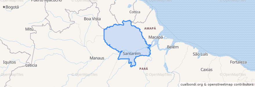 Mapa de ubicacion de Região Geográfica Intermediária de Altamira.