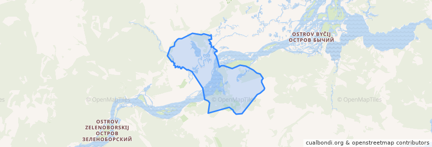 Mapa de ubicacion de Быстринское сельское поселение.