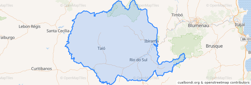 Mapa de ubicacion de Região Geográfica Imediata de Rio do Sul.