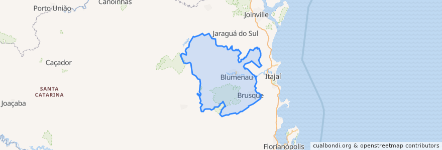 Mapa de ubicacion de Região Geográfica Imediata de Blumenau.