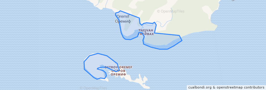 Mapa de ubicacion de Оремифское сельское поселение.