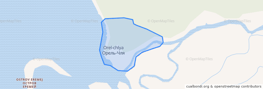 Mapa de ubicacion de сельское поселение Село Орель-Чля.