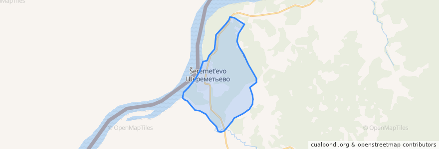 Mapa de ubicacion de сельское поселение Село Шереметьево.