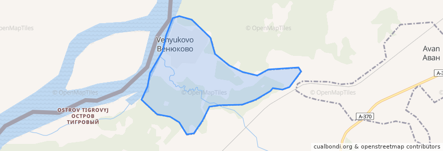 Mapa de ubicacion de сельское поселение Село Венюково.