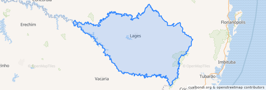 Mapa de ubicacion de Região Geográfica Imediata de Lages.