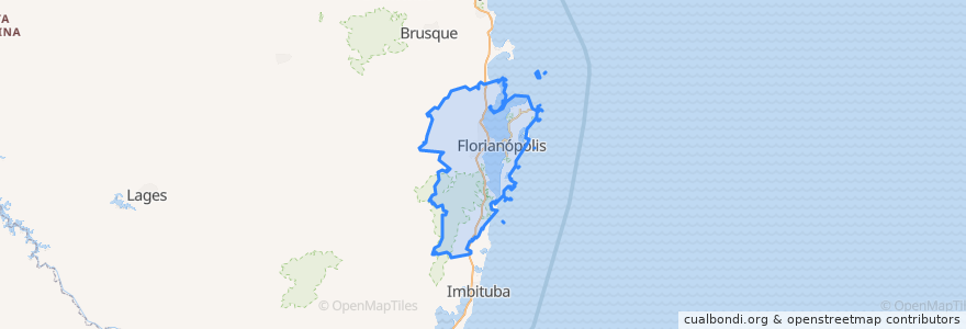 Mapa de ubicacion de Região Geográfica Imediata de Florianópolis.