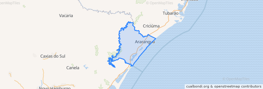 Mapa de ubicacion de Região Geográfica Imediata de Araranguá.