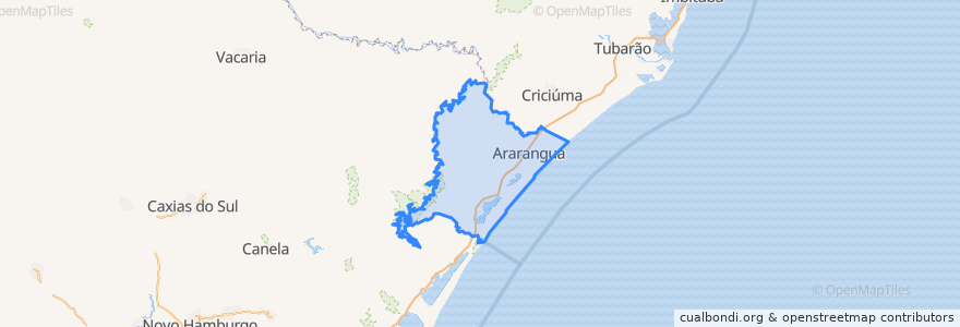 Mapa de ubicacion de Microrregião de Araranguá.