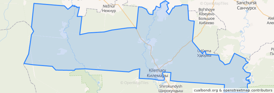 Mapa de ubicacion de городское поселение Килемары.