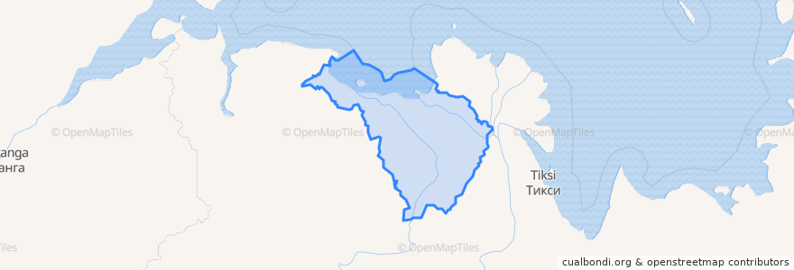 Mapa de ubicacion de Тюметинский национальный (эвенкийский) наслег.