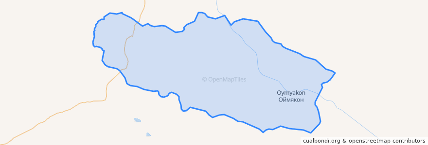 Mapa de ubicacion de Оймякон Полюс Холода.