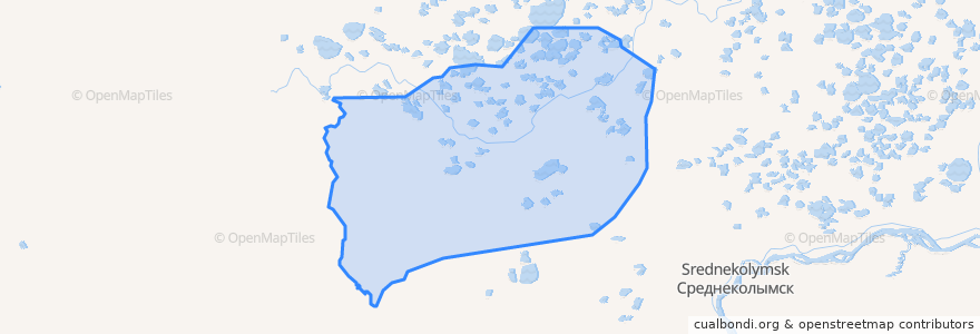 Mapa de ubicacion de Мятисский 2-й наслег.