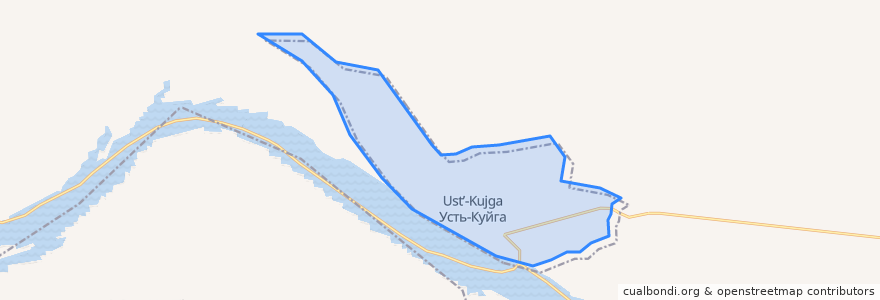 Mapa de ubicacion de городское поселение Усть-Куйга.