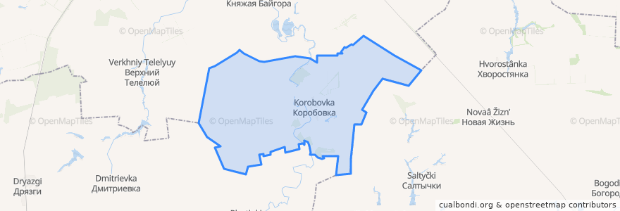 Mapa de ubicacion de Коробовский сельсовет.