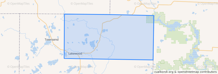 Mapa de ubicacion de Town of Lakewood.