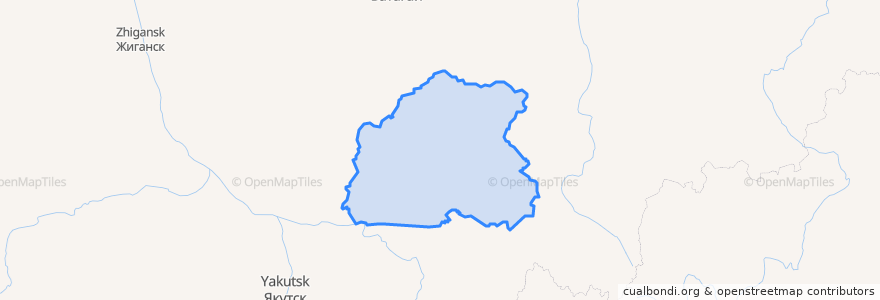 Mapa de ubicacion de Томпонский национальный (эвенский) наслег.