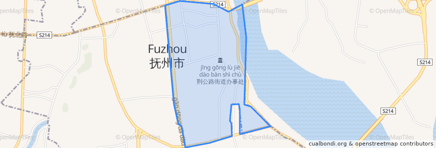 Mapa de ubicacion de 荆公路街道.