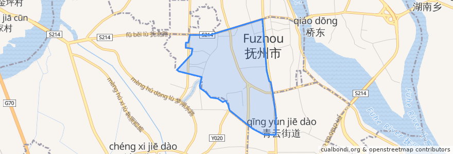 Mapa de ubicacion de 西大街街道.