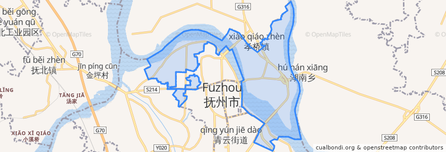 Mapa de ubicacion de 文昌街道.