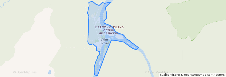 Mapa de ubicacion de городское поселение Витим.